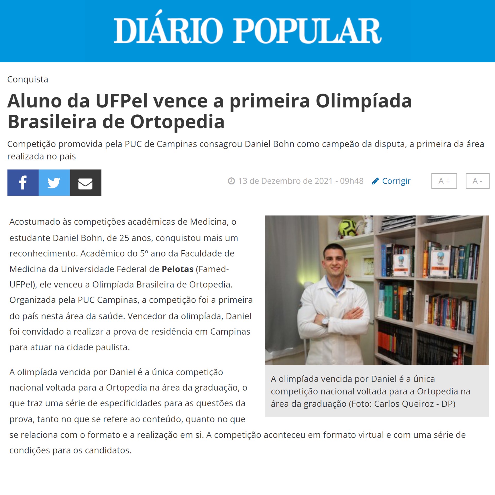 Reportagens na Mídia, currículo e trajetória - Daniel Bohn